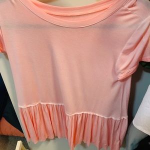 Pink peplum top